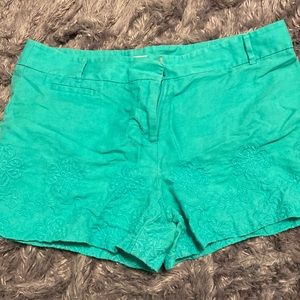 Ladies shorts - linen with pattern
